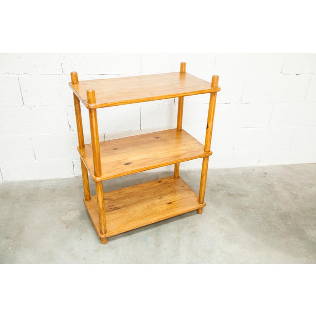 Scandinavian Rectangular Shelf in Pine with Round Pencil Legs, 1960s For Sale - Image 15 of 18