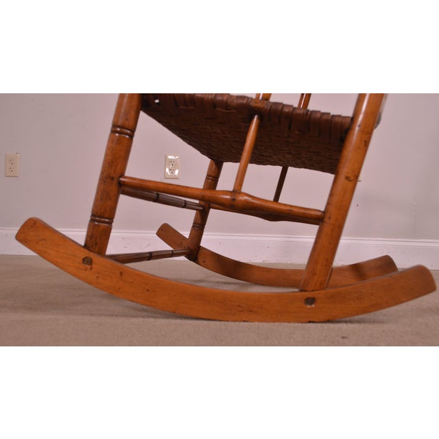 Antique 19th Century Ladderback Shaker Rocker Chairish