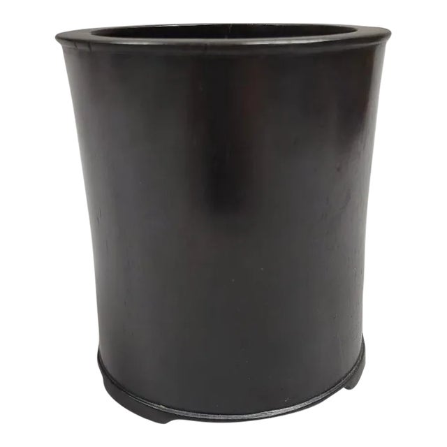 19th C Chinese Zitan Wood Blackwood Brush Pot, Qing Dy For Sale