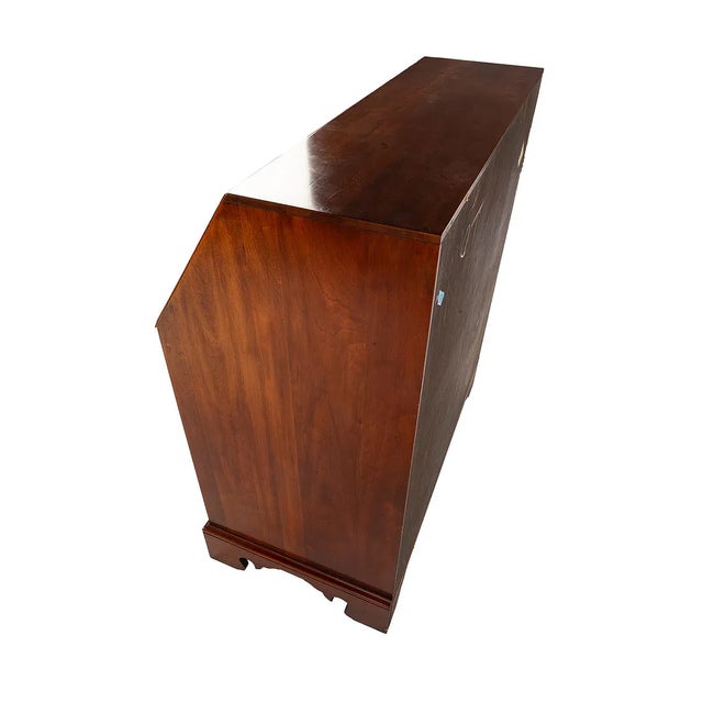 Late 20th Century Late 20th Century Georgian Style Mahogany Slant Front Desk by Statton Americana For Sale - Image 5 of 5