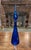 Mid-Century Modern Vintage MCM Empoli Cobalt Blue Italian Glass Genie Bottle With Original Label For Sale - Image 3 of 9
