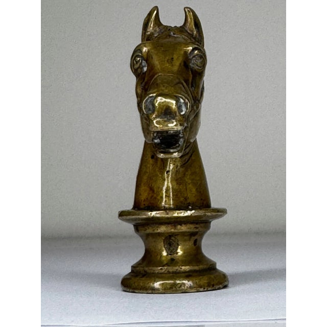 Georgian Equestrian Horse Head Armorial Desk Seal c.1770–1800 A distinctive late-Georgian desk seal combining equestrian...