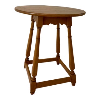 1940s English Wooden Side Table For Sale