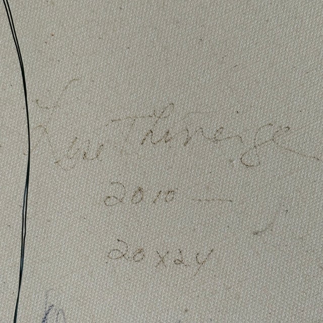 “Fleurs en Folie” Abstract Expressionist Acrylic on Canvas — Framed For Sale - Image 12 of 12