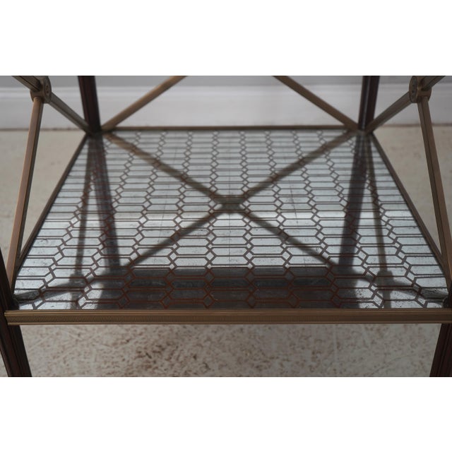 Theodore Alexander Directoire 2 Tier Mirror Top Table For Sale - Image 10 of 13