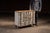 Large-scale multi-drawer industrial storage cabinet constructed with a painted wood case, solid oak top, and original...