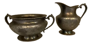 Mid 20th Century American Silver Plate Co Bowl and Pitcher Set - 2 Pieces