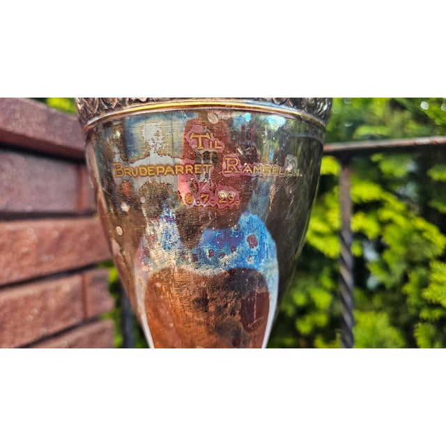1920s Art Deco Silver-Plated Vase with Glass Insert, 1929, Set of 2 For Sale - Image 5 of 13