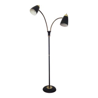 1960s Mid Century Modern Thurston Style Gooseneck Floor Lamp For Sale