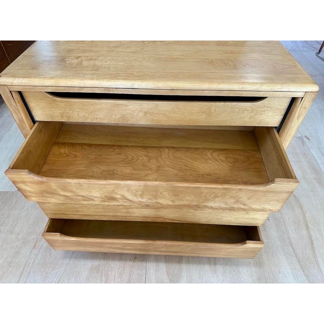 Beige Heywood Wakefield 4-Drawer Tambour Chest/ Cabinet For Sale - Image 8 of 12