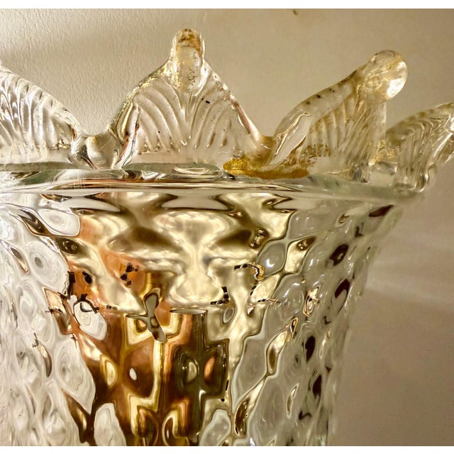 Gold Wall Lighting in Gold Glass Murano by Barovier & Toso, Italy, 1980, Set of 2 For Sale - Image 8 of 10