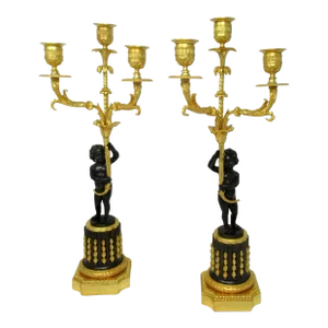 Pair French Regency Empire Ormolu Bronze Candelabra Pierre-Philippe Thomire