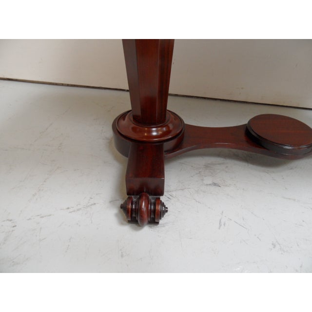 Maroon Antique Georgian Mahogany Writing Table For Sale - Image 8 of 14