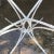 White 1950s Metal Faux Bamboo & Glass Patio Dining Table For Sale - Image 8 of 9