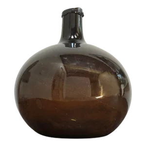 19th Century Handblown French Glass Large Demijohn Bottle