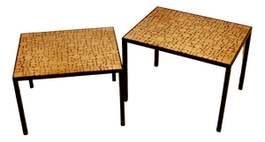 Limited Edition Copper Mosaic Coffee Tables by Robert Hirche for Rosenthal, 1970s, Set of 2