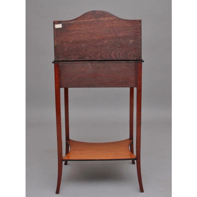 19th Century Satinwood Lady's Writing Table in the Sheraton Style For Sale - Image 12 of 16