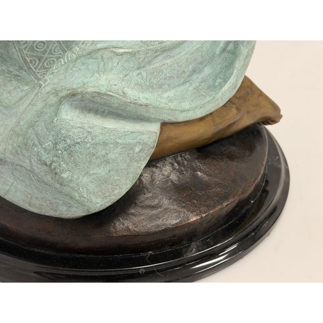 Victor Gutierrez Bronze "Mujer Sentada" Artist Proof Sculpture, 1989 For Sale - Image 17 of 18