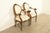 Karges Furniture Karges Style French Regency Louis XVI Carved Mahogany and Gold Gilt Armchairs, Pair For Sale - Image 4 of 14