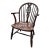 Early 19th Century Antique English Wheelback Windsor Style Fireside Chair For Sale