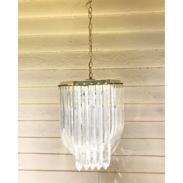 Vintage Lucite Ribbon Chandelier Chairish