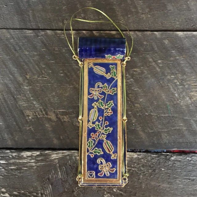 Vintage Russian Czar-Style Enameled Christmas Sled Ornament For Sale - Image 9 of 9