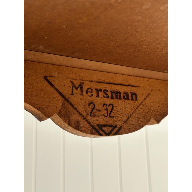 Vintage Mersman Scalloped Maple Side Tables, Pair For Sale - Image 11 of 11