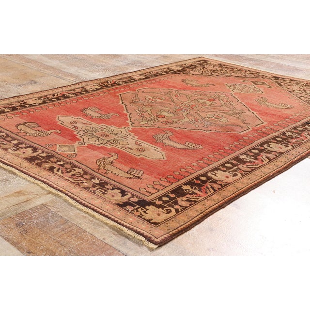 Red Antique Caucasian Karabakh Rug, 04'02 X 06'01 For Sale - Image 8 of 10