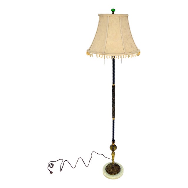 Very Fine Art Deco Style c1920s Onyx Base Floor Lamp For Sale