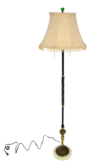 Very Fine Art Deco Style c1920s Onyx Base Floor Lamp