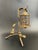 Art Nouveau Vintage Brass Tree Branch Sculptural Centerpiece With Birds and Birdcage For Sale - Image 3 of 18