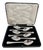 Art Deco Sterling Silver Dessert Fruit Spoons, Sheffield, 1938 For Sale