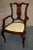 Antique Mahogany Boudoir Armchair Edwardian Inlaid Marquetry Accent Side Chair For Sale - Image 13 of 13