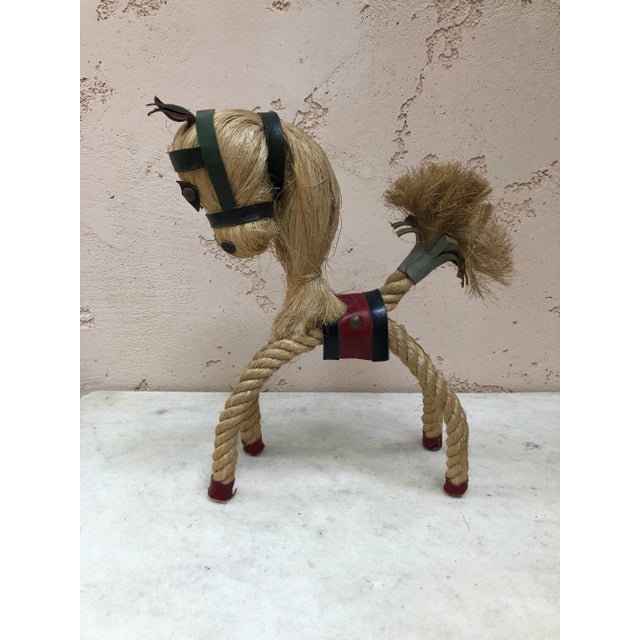 Tan C.1960 French Rope Horse Audoux Minet For Sale - Image 8 of 8