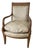 Vintage French Empire Style Dolphin Carved Arm Chair For Sale