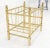 Metal Solid Brass Tube Vintage Mid Century Modern Caddy Magazine Rack Ball Finial For Sale - Image 7 of 12