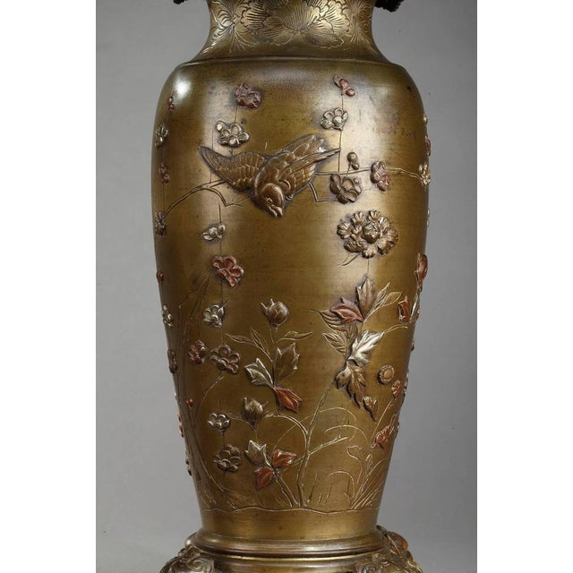 Chinese Style Kerosene Lamps with Birds, Set of 2 For Sale - Image 4 of 18