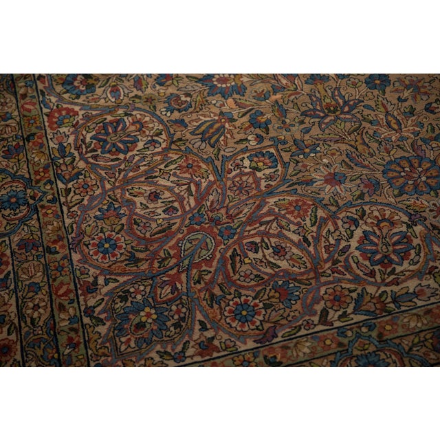 1940s Vintage Distressed Kerman Carpet 9'2" X 12'3" For Sale - Image 5 of 10