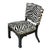 Mid-Century Modern James Mont Black and White Zebra Chairs - a Pair For Sale - Image 3 of 4