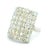Vintage 4 Carat Diamond 18k White Gold Wide Bombe Cocktail Ring, Size 6.75 For Sale - Image 12 of 12