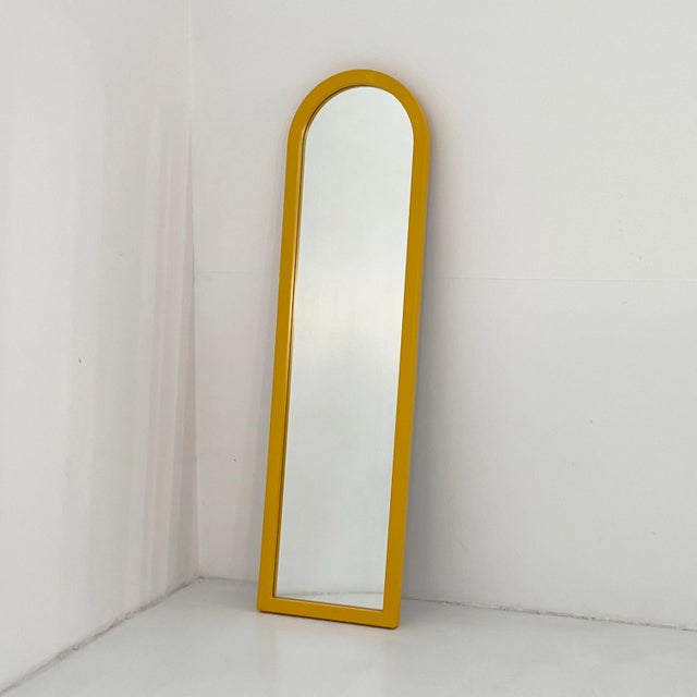 Yellow Yellow Frame Mirror by Anna Castelli Ferrieri for Kartell, 1980s For Sale - Image 8 of 8