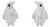 Late 20th Century 14K White Gold Diamond Penguin Earrings Estate For Sale