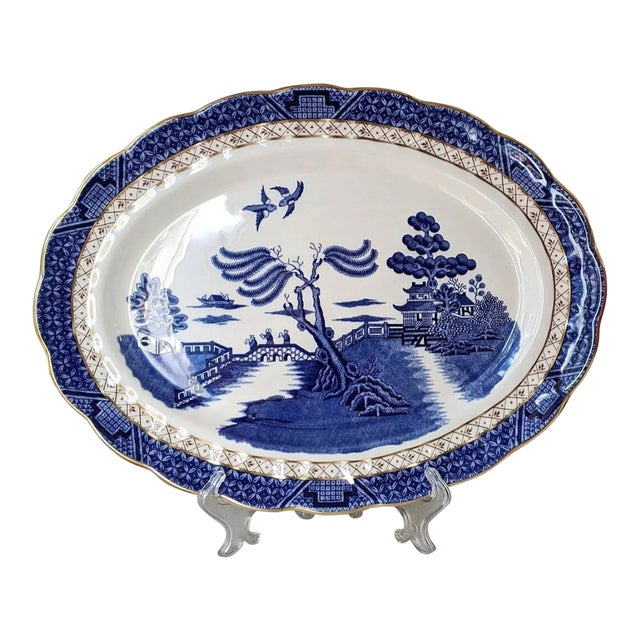 1980s Royal Doulton Booths Real Old Willow Platter For Sale