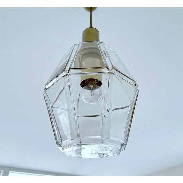 Metal Vintage Pendant Light in Glass from Limburg For Sale - Image 7 of 17