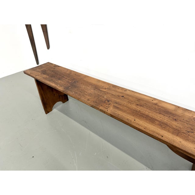 1950s Large Pine Farm Bench, 1950s For Sale - Image 5 of 16