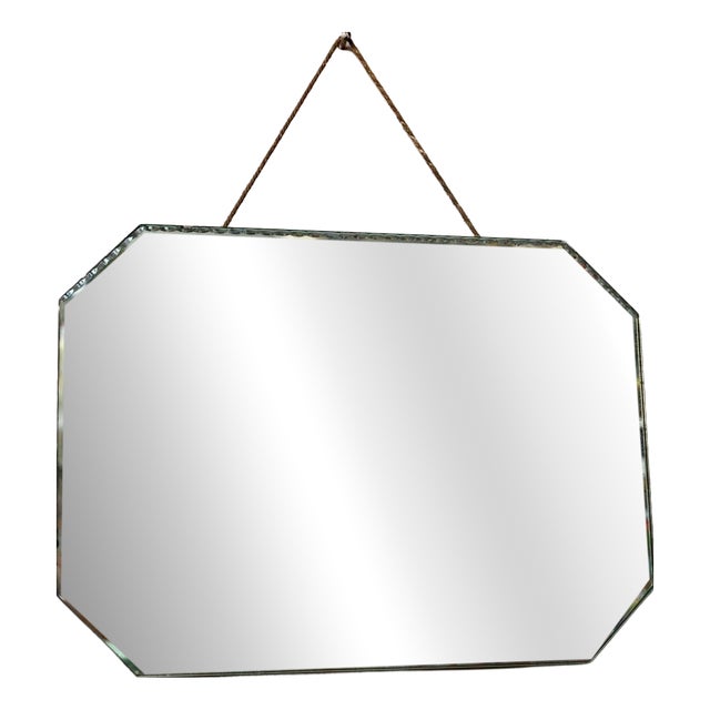 Art Deco Bohemian Beveled Mirror, 1940s For Sale