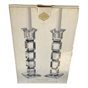 Godinger Shannon Crystal Candlesticks – Set of 2