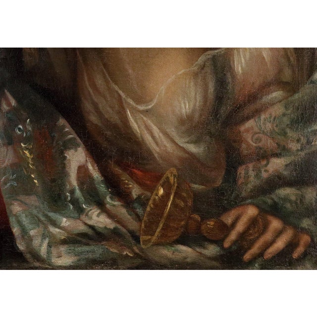 After Carlo Francesco Nuvolone, The Suicide of Queen Sophonisba, 17th Century, Oil Painting on Canvas, Framed For Sale - Image 6 of 13
