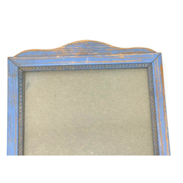 Vintage Blue Painted Distressed Frame For Sale In Washington DC - Image 6 of 9