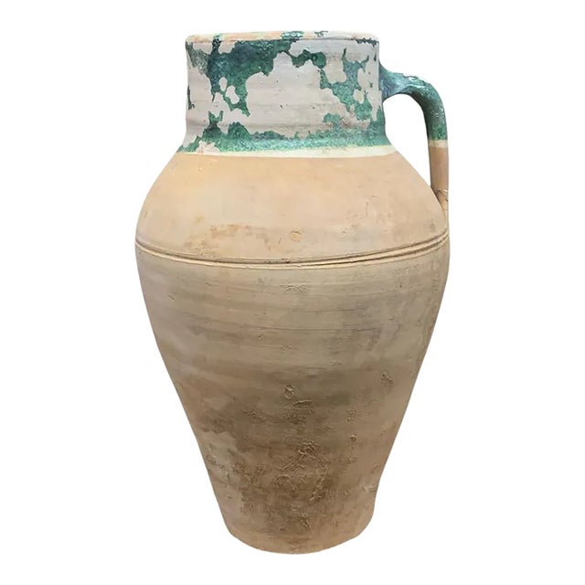 Vintage Turkish Terracotta Oil Jar For Sale